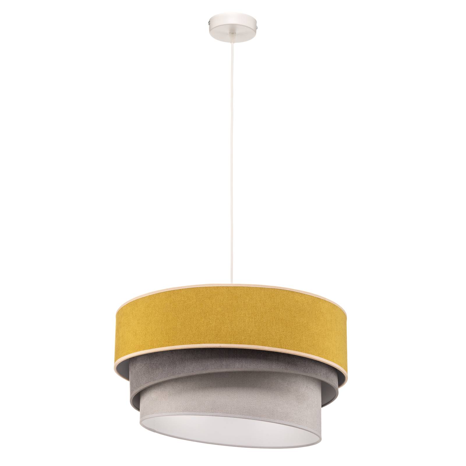 Suspension Pastell Trio jaune/gris/gris clair