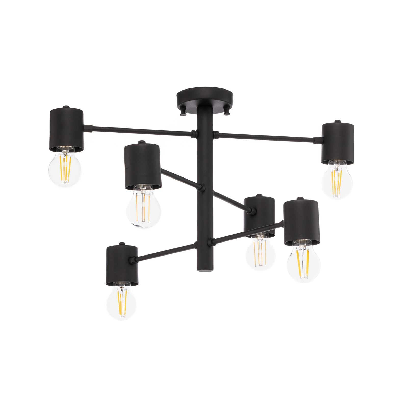 Hexa 6941 ceiling light 6-bulb black