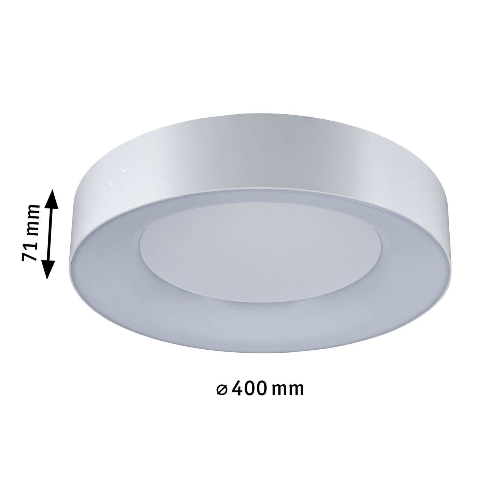 Casca LED ceiling light IP44 2100lm white/white - Paulmann