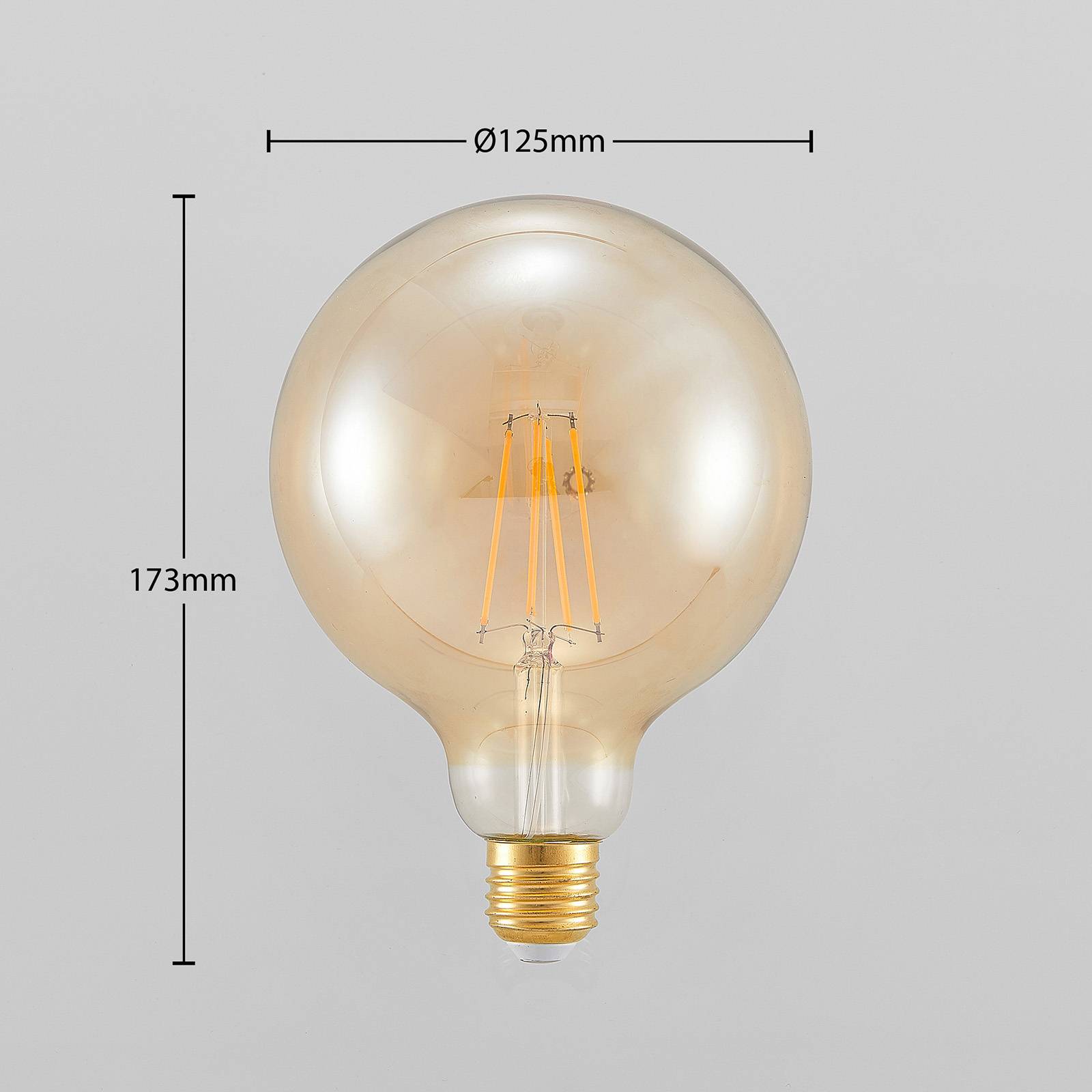 Arcchio Ampoule LED E27 G125 6,5 W 2 500 K ambre