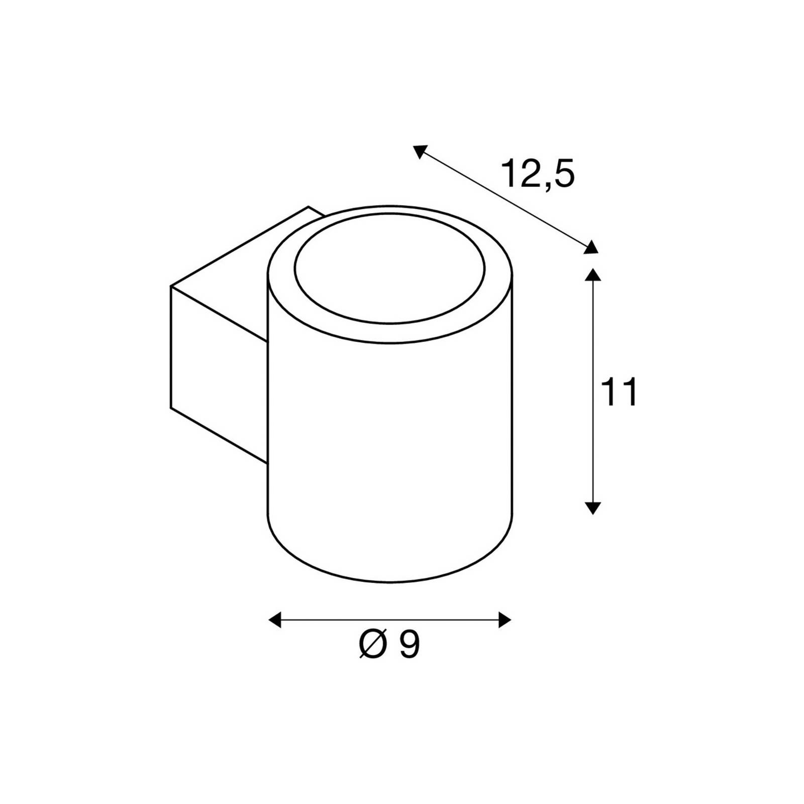 SLV Kinkiet LED Oculus, Ø 9 cm, ściemniany do ciepłego światła, metal