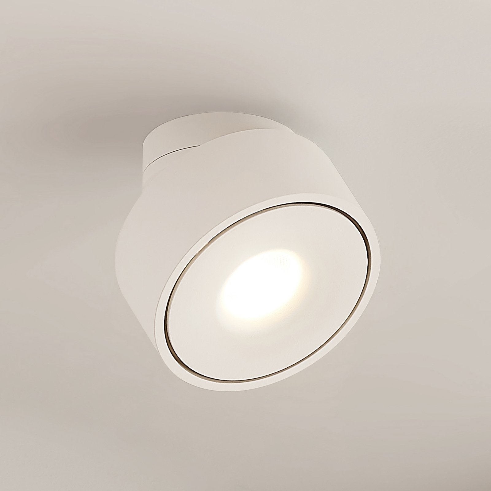 Arcchio Rotari lampa sufitowa LED, biała, wychylna