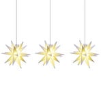 Cadena de luces estrella, 18 puntas 3 luces blanco