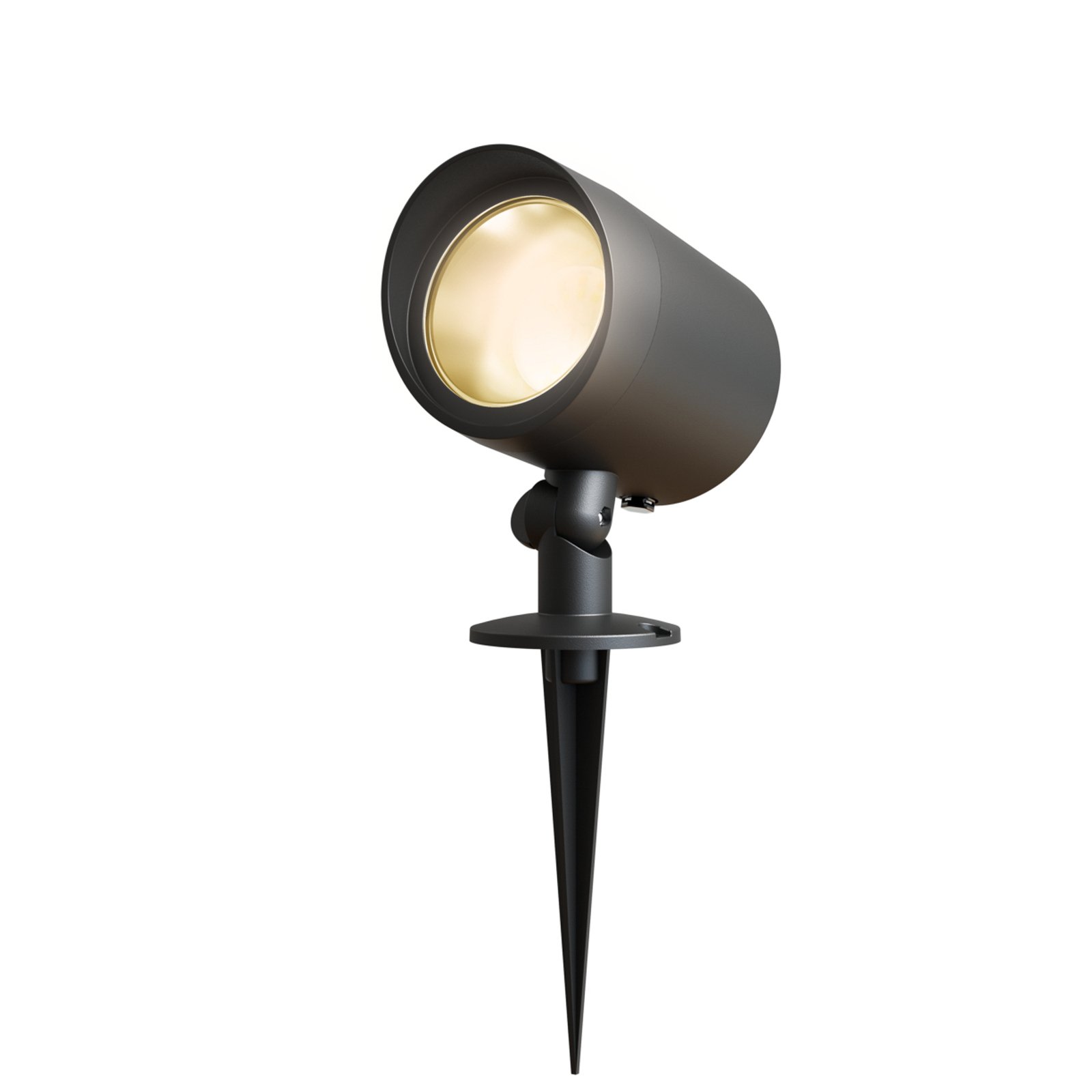 Reflektor zewnętrzny LED Calex, kołek uziemiający, wtyczka, czarny, 2700 K