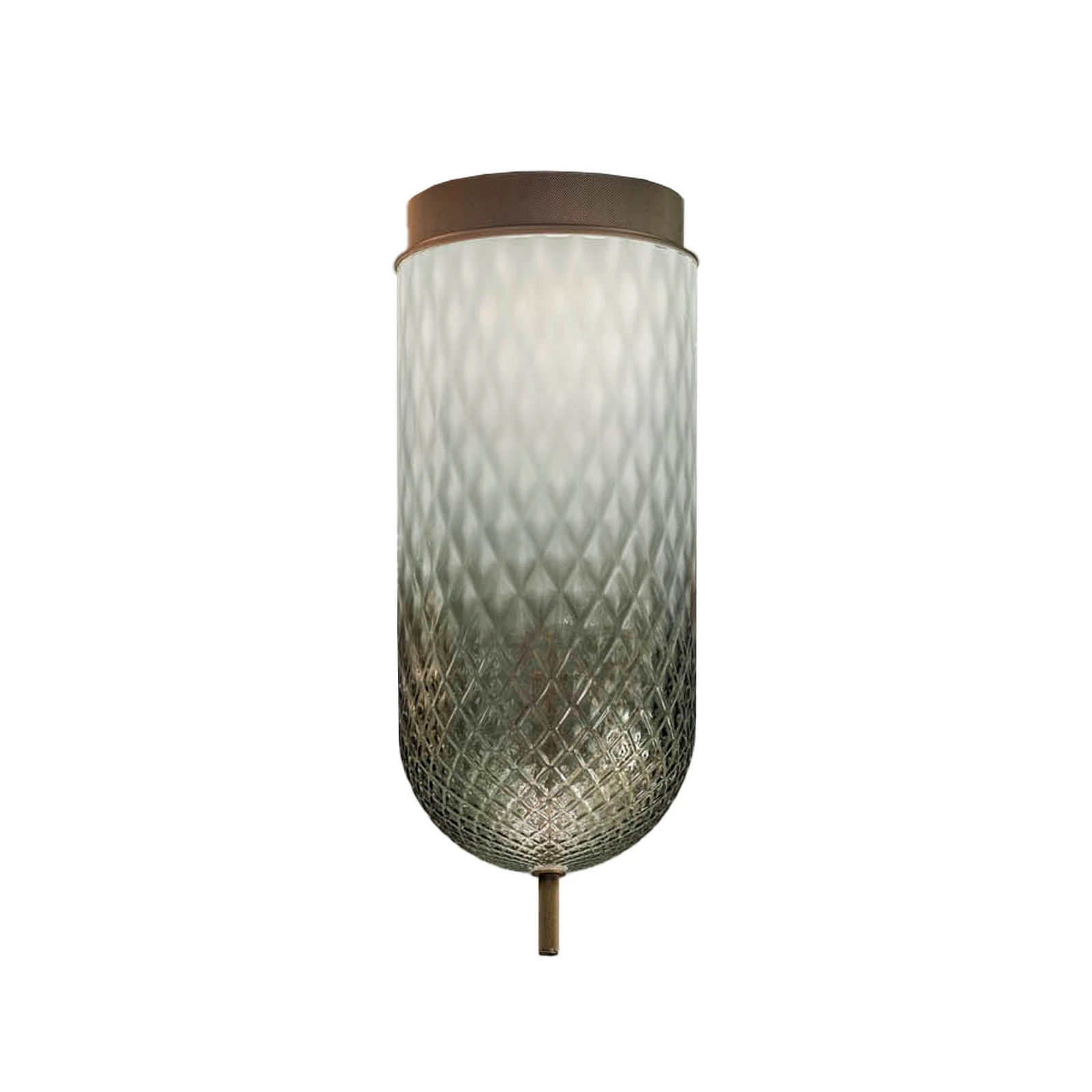 OLEV LED lubų lempa Curuba, ruda, stiklas, aukštis 40 cm 2700 K