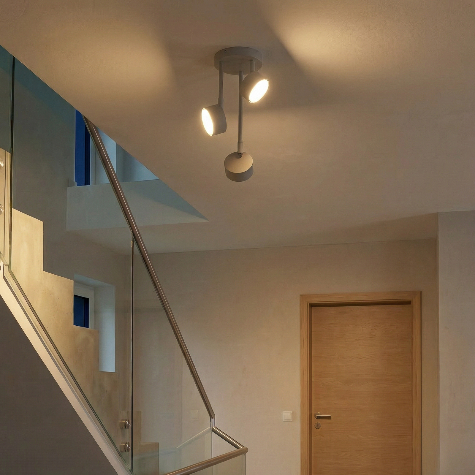 Spot de tavan Nemo, 3 becuri, gri-bej, mobil, GX53