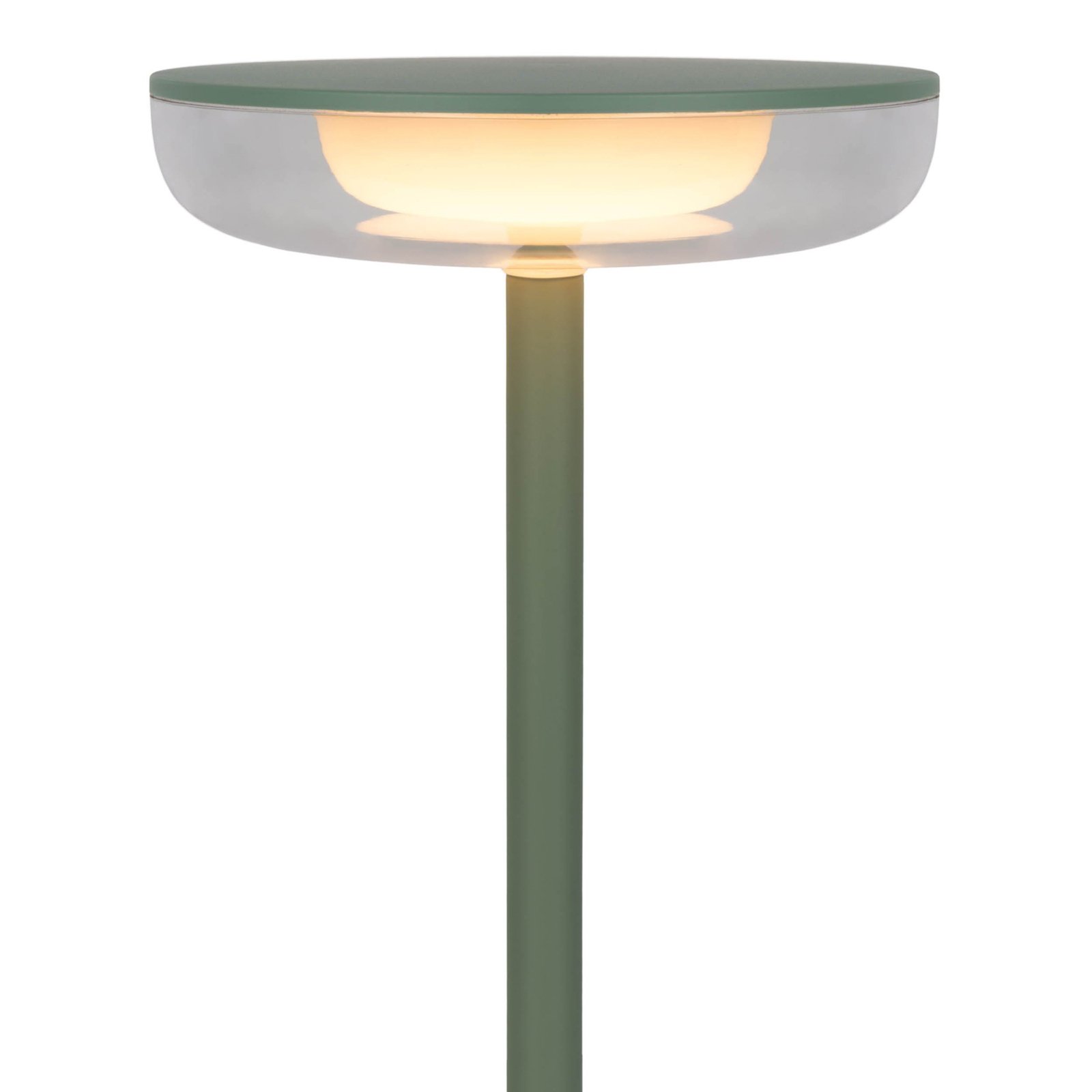 Lampada LED per terrazza ricaricabile Pasi, menta Altezza 26 cm Metallo