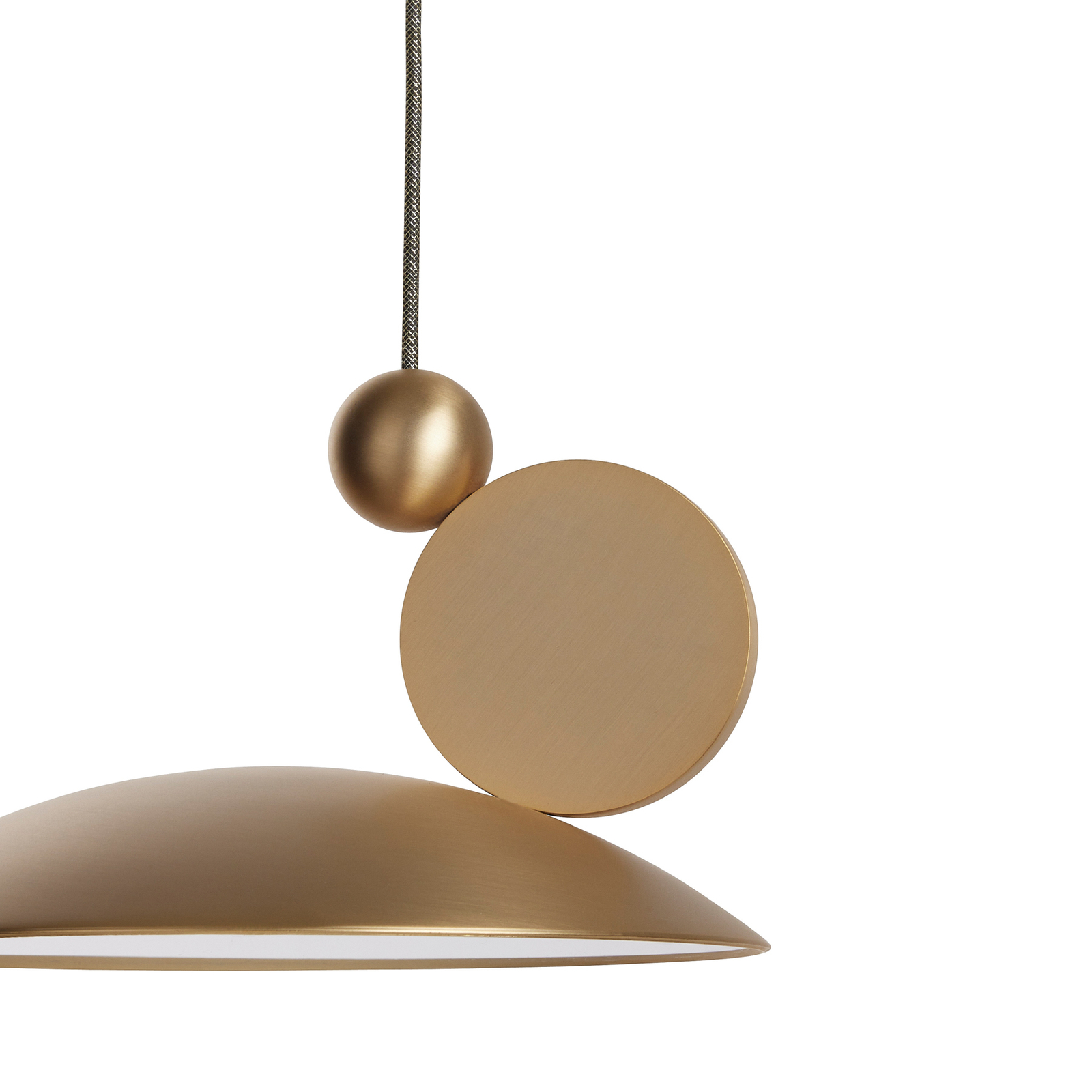 Závěsné svítidlo LED Equilibrium, Ø 18 cm, zlatá barva