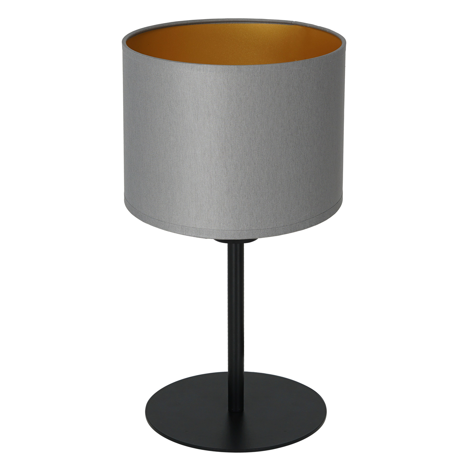 Lampa stołowa Soho, cylindryczna 34cm szare/złota