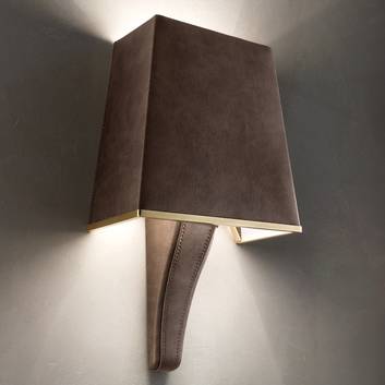Darshan wall light, lampshade and leather cover