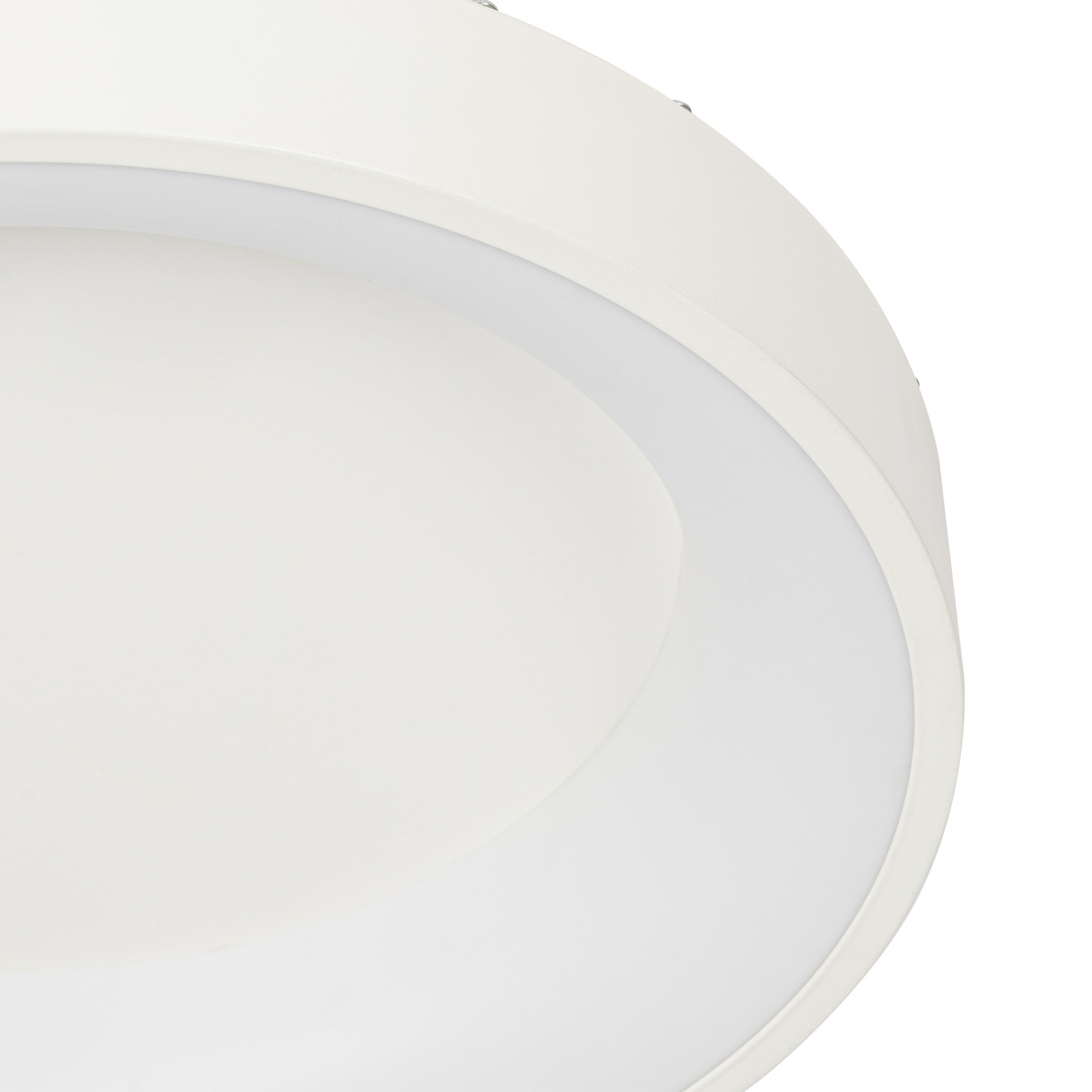 Plafonnier LED Lucande Samvel, Ø 38,4 cm, blanc, fer