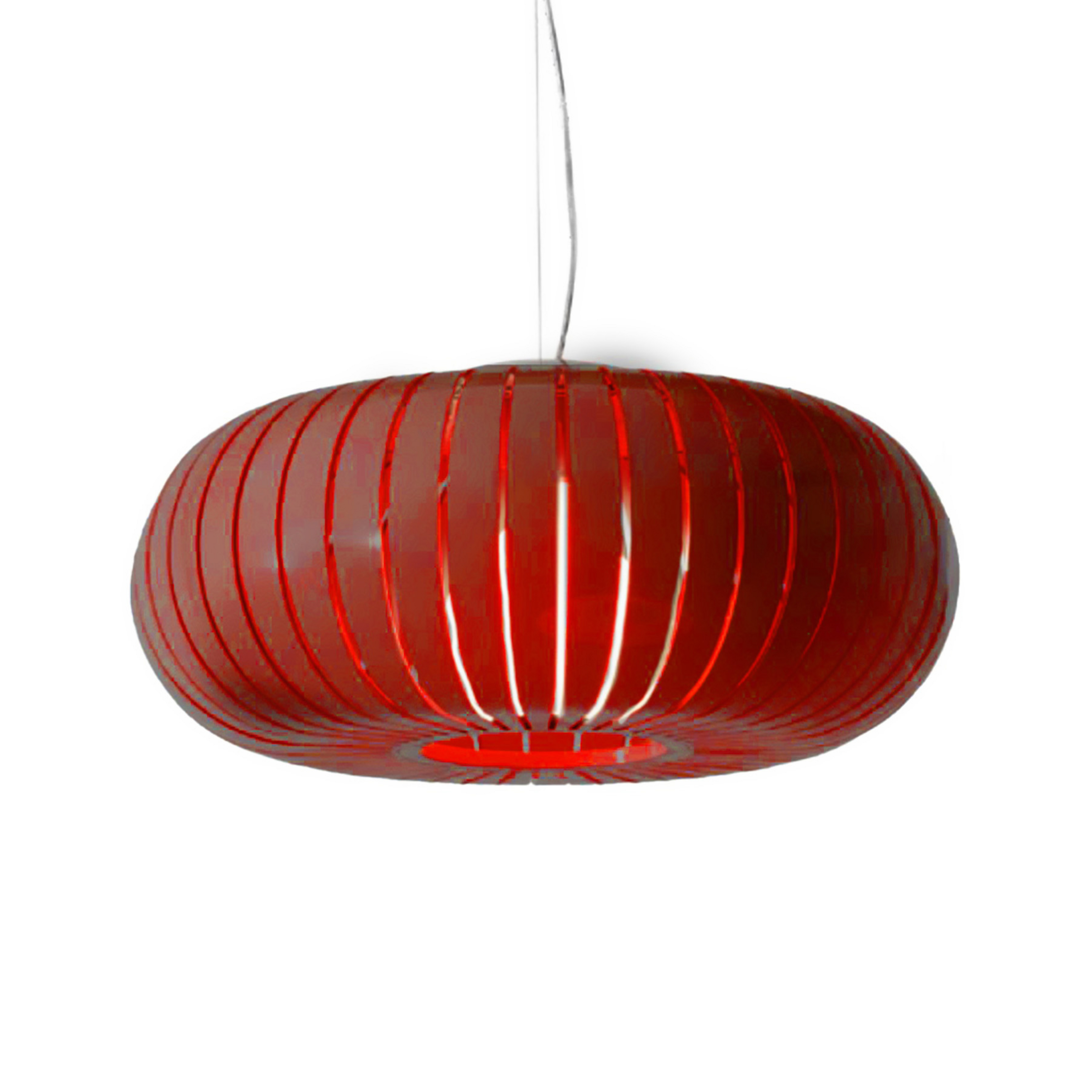 Suspension LED Teresa, rouge foncé, Ø 50 cm - Kartell