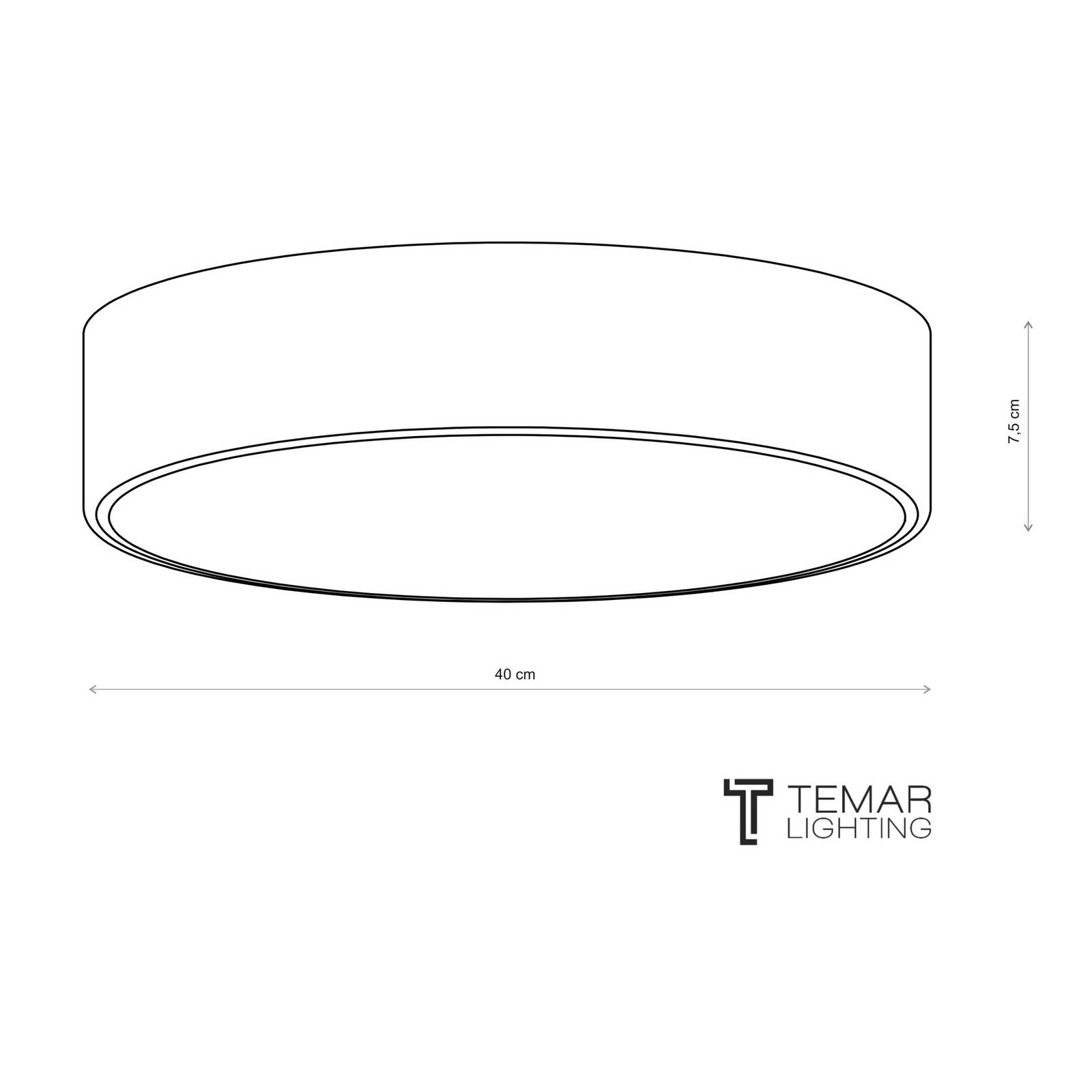 Lampa sufitowa Cleo 400, czarna, czujnik, IP20, Ø 40 cm, metal