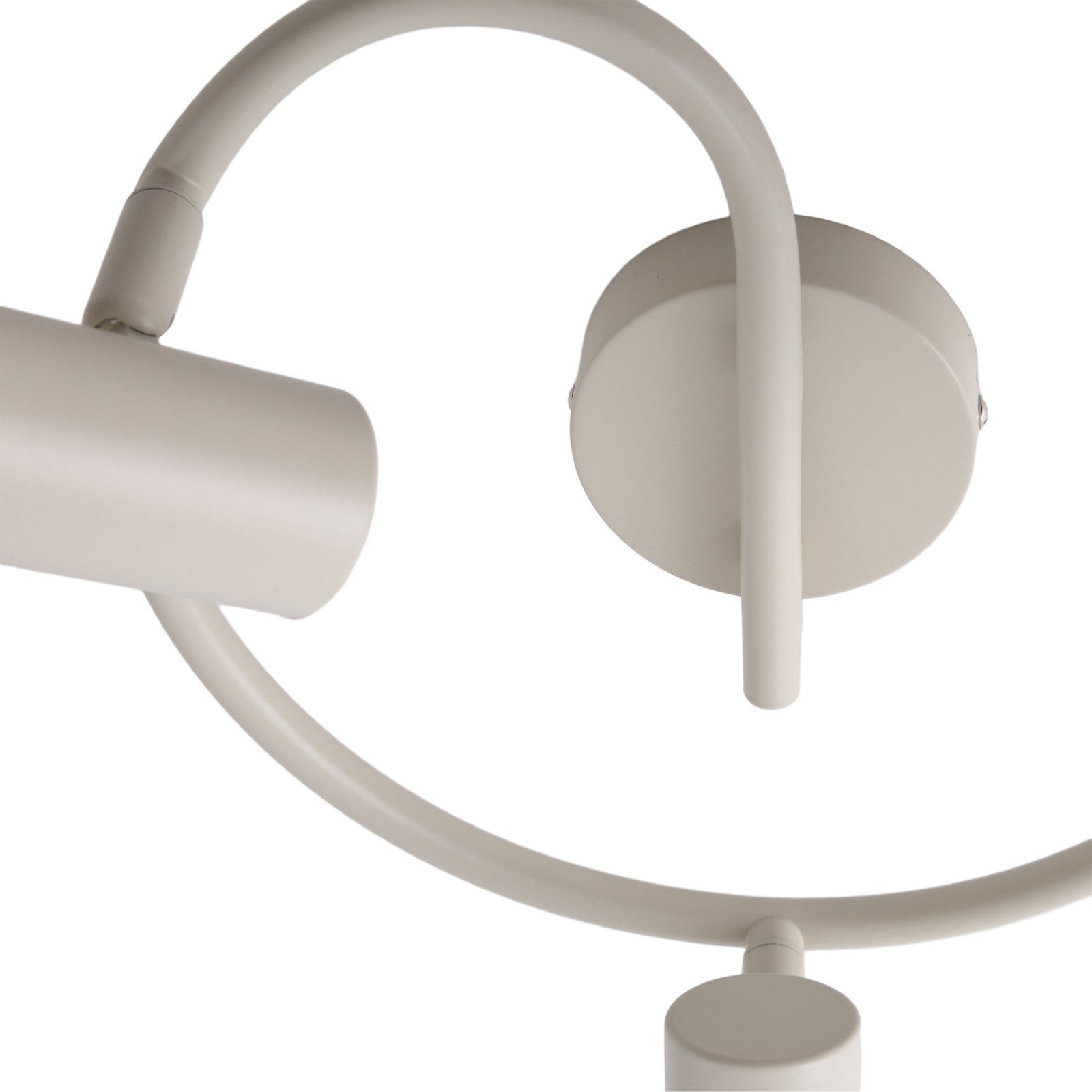 Lindby takspotlight Ovelia, beige, 3 lampor, metall, E27