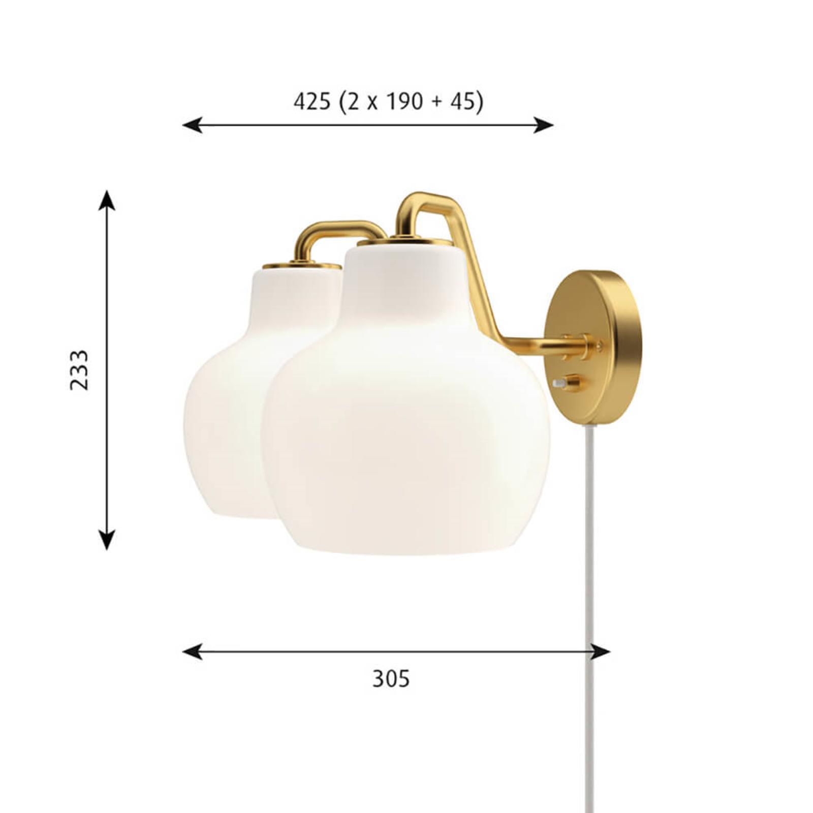 VL Ring Crown 2 Vägglampa Opal - Louis Poulsen