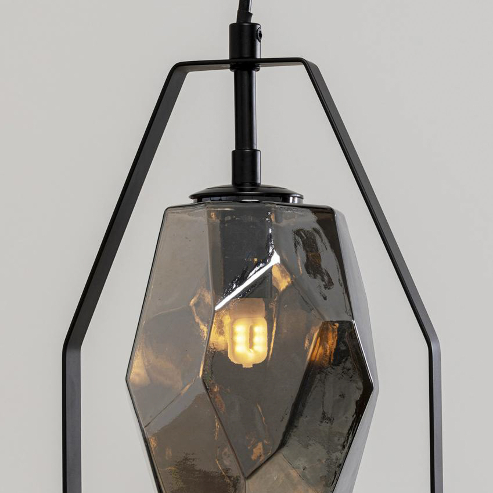 KARE Diamond Fever pendant light, black, 1-bulb