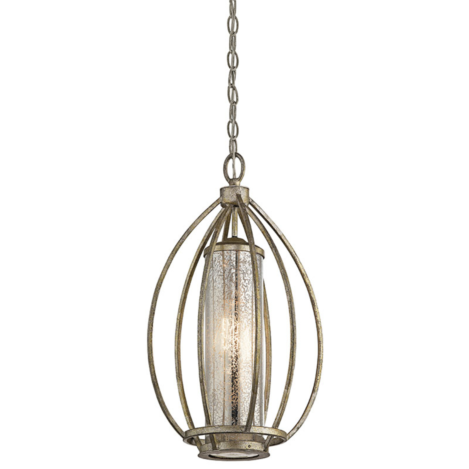 Rosalie hanging lamp with a gold finish