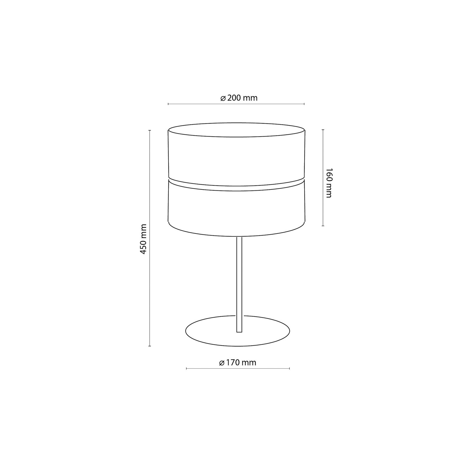 Lampada da tavolo Nicol, nera, aspetto legno, altezza 45 cm, 1 x E27