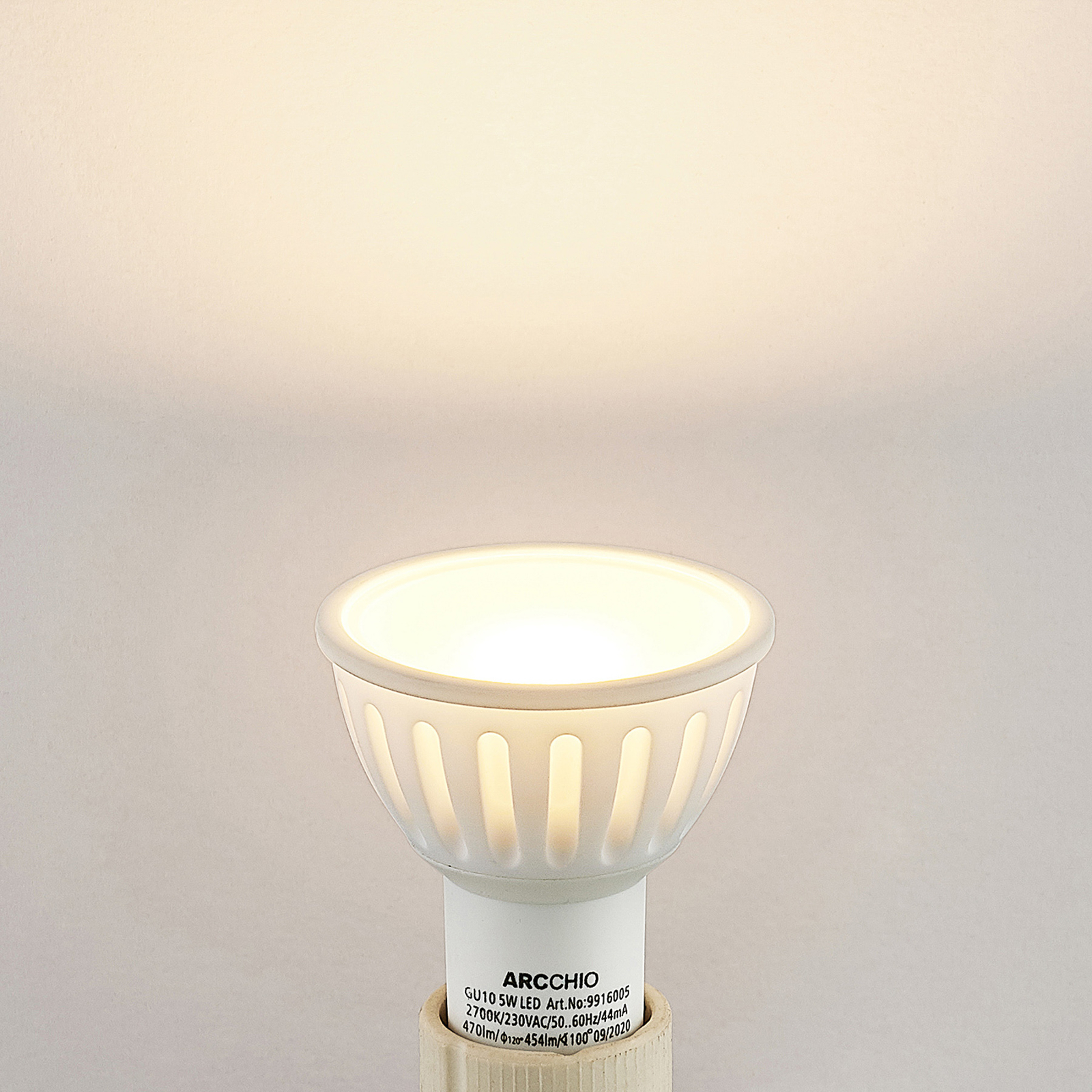 Lampadina LED a riflettore GU10 100° 5W 2.700K