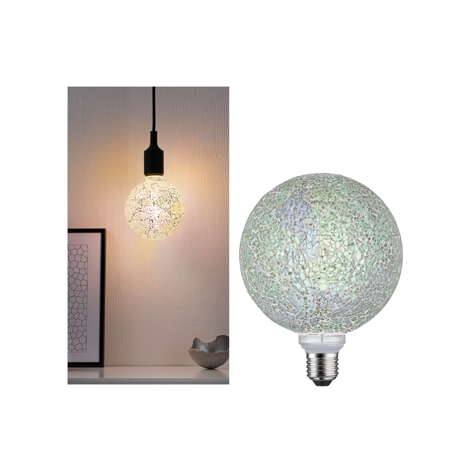 Paulmann E27 LED Globe 5W Miracle Mosaic white