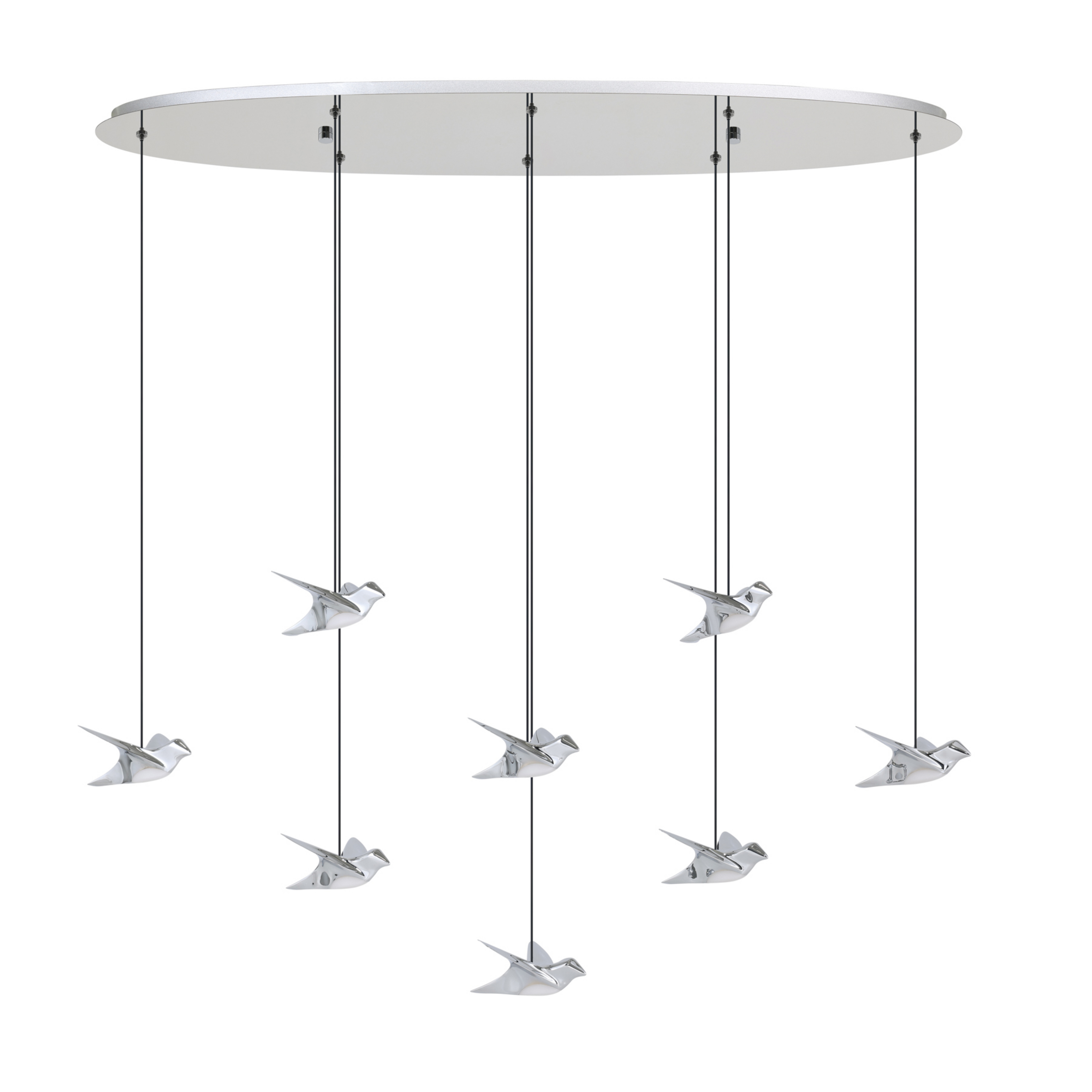 Lampada a sospensione Paratebueno, cromata, a 8 luci - EGLO Stars of Light