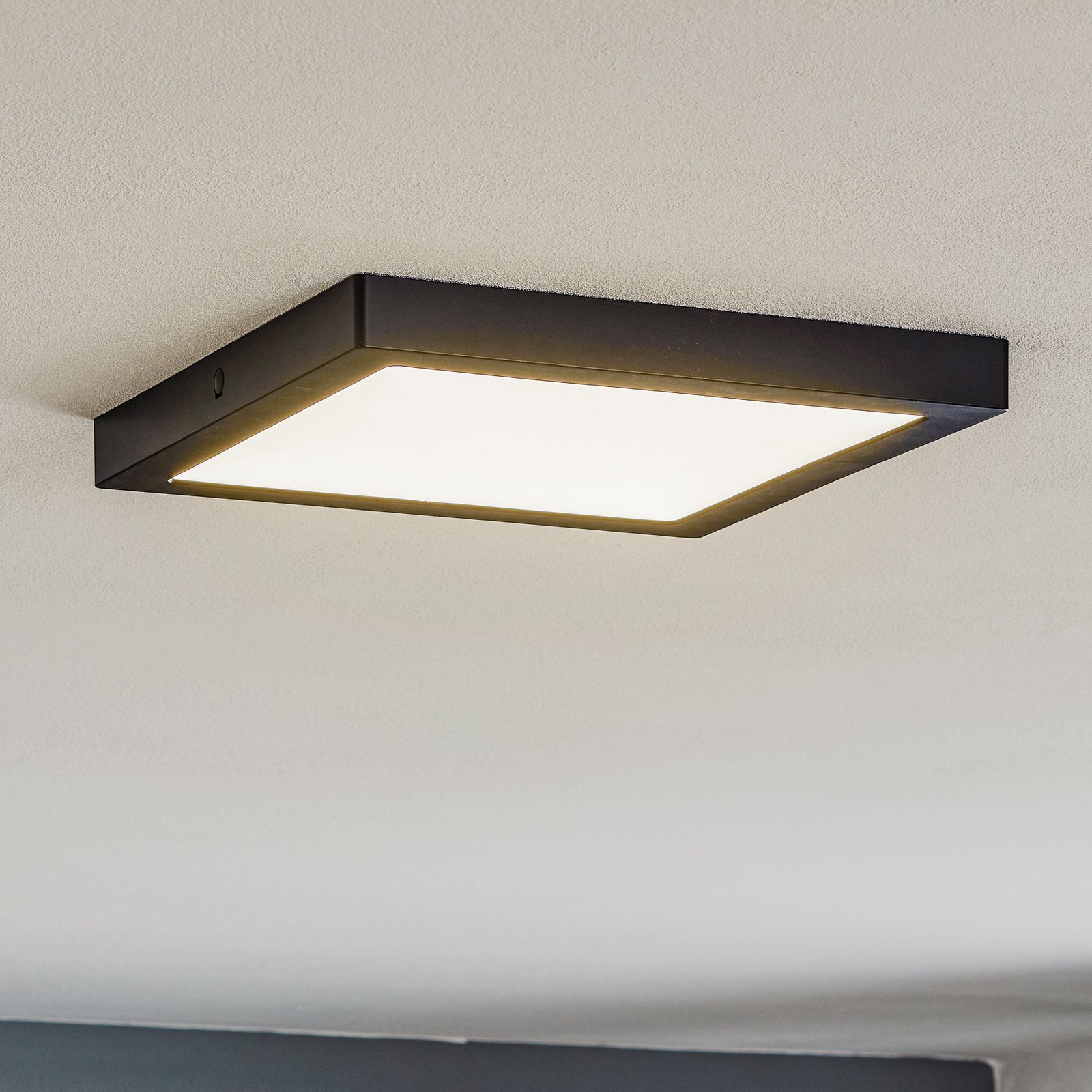 Paulmann Abia LED-Panel eckig, schwarz matt