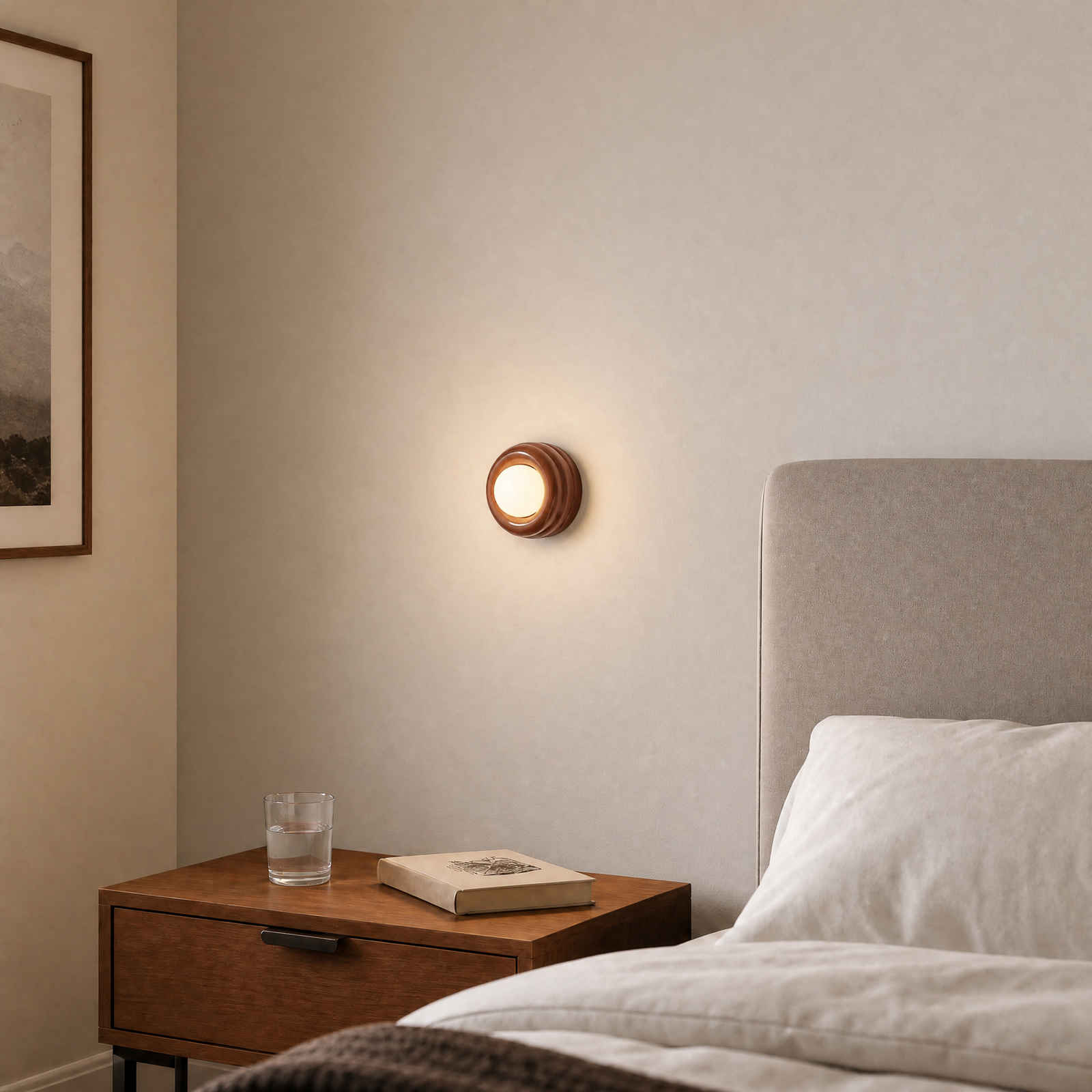 Tina wall light, terracotta/opal, glass, Ø 19 cm Tina wall light, terracotta/opal, glass, Ø 19 cm