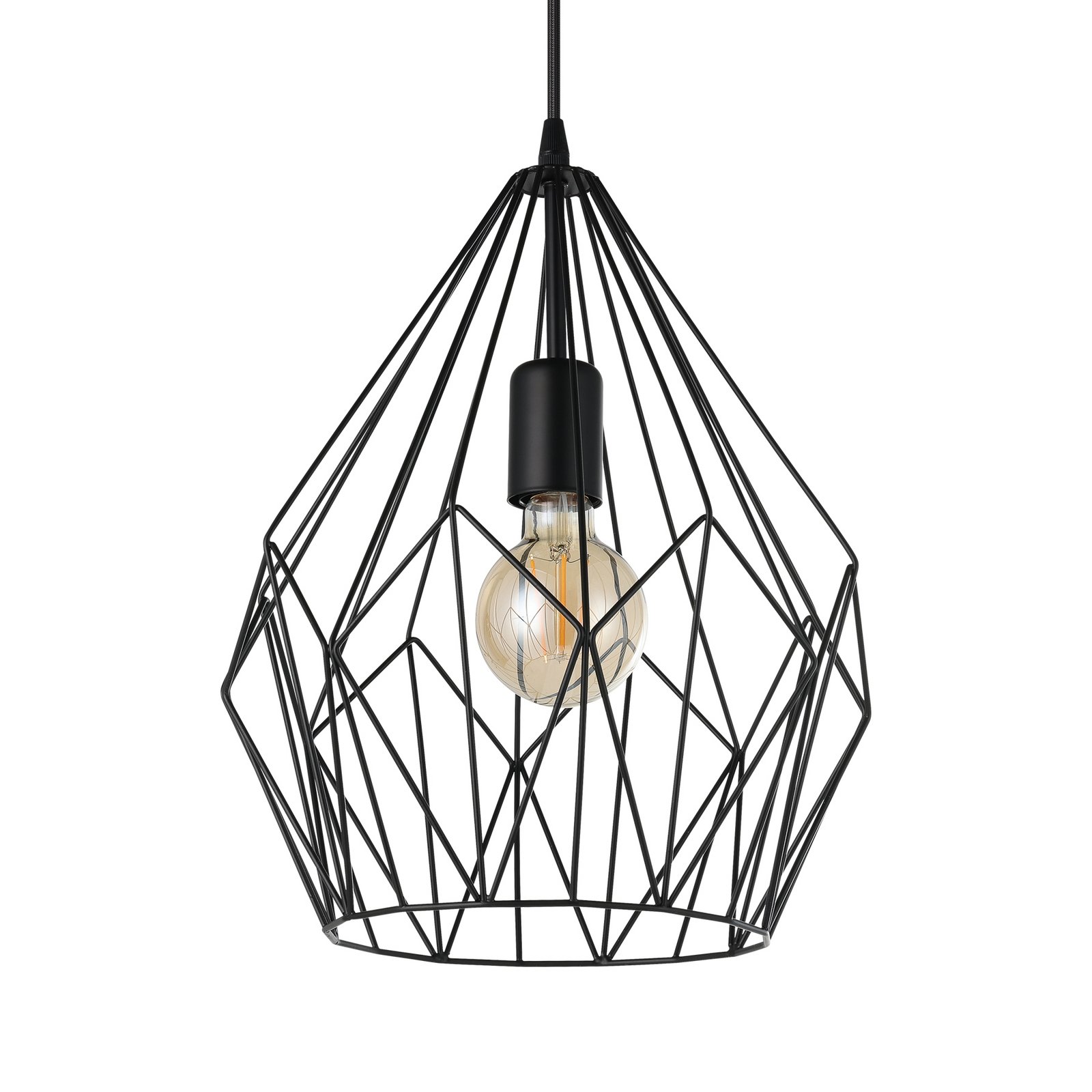 "Carlton" pakabukas su narvelio dizainu, juodas Ø31cm