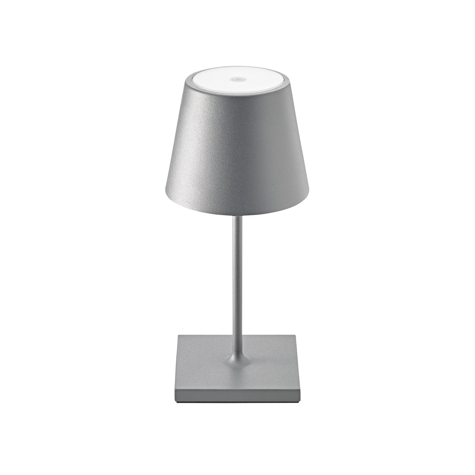 Nuindie mini LED uzlādējama galda lampa 25cm grafīta pelēka
