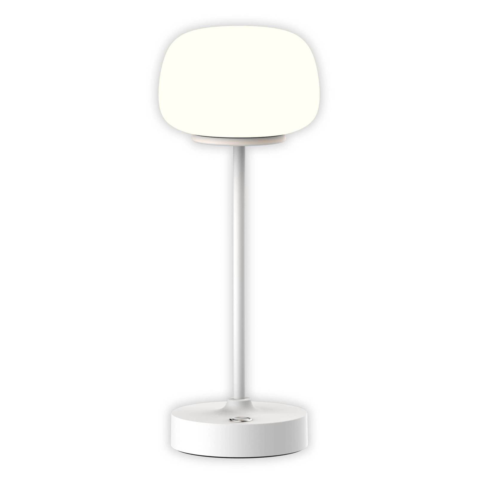 NÄVE Leuchten LED Akku-/ Tischleuchte PINA; 10.5x10.5x10.5x30 cm (LxBxØxH); weiß; Gestell weiß