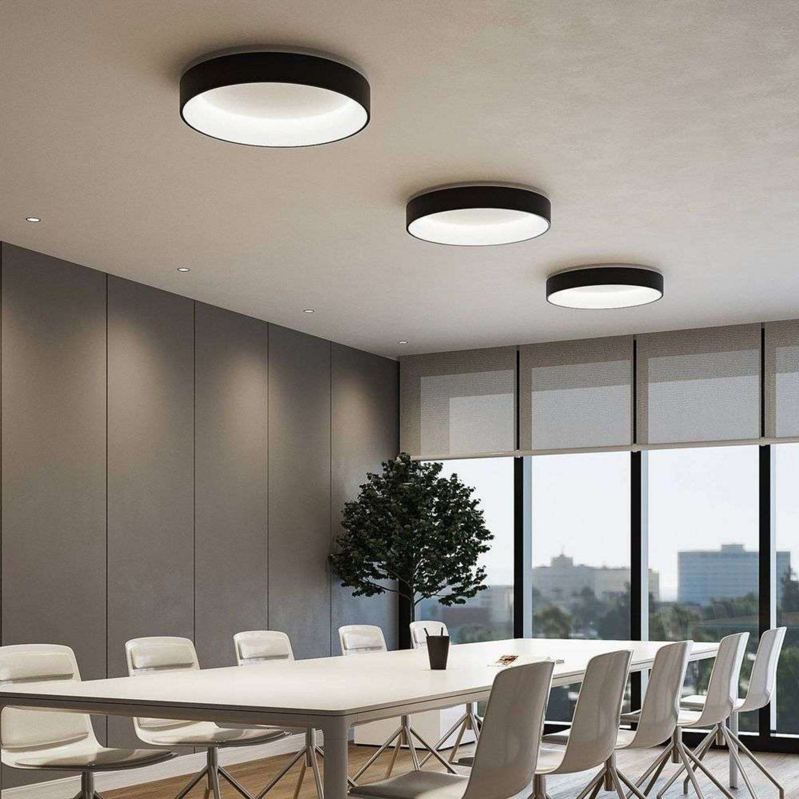 Aleksi Round LED Ceiling Lamp Ø60 Black - Arcchio