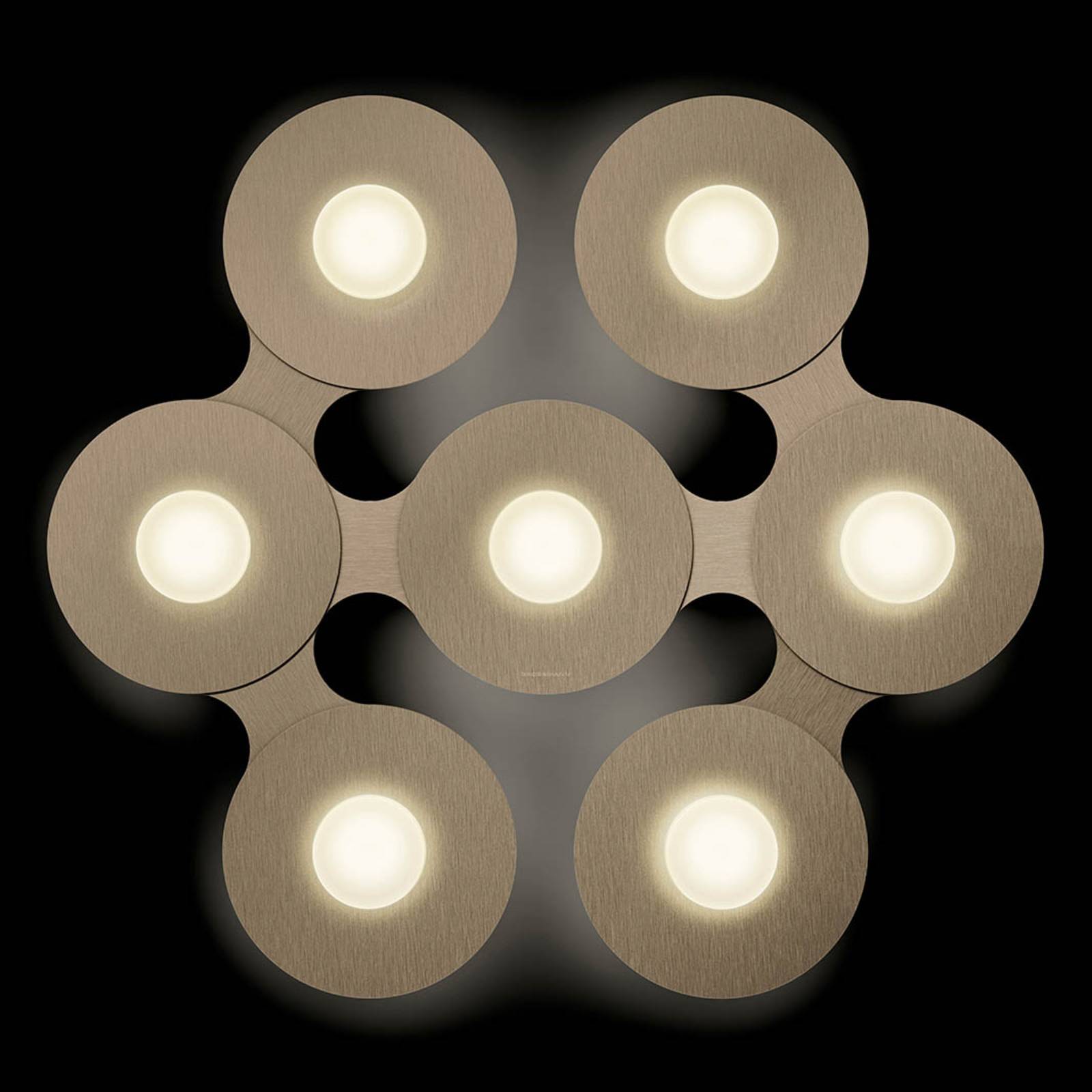 GROSSMANN Disc plafonnier LED, doré brun, 7l