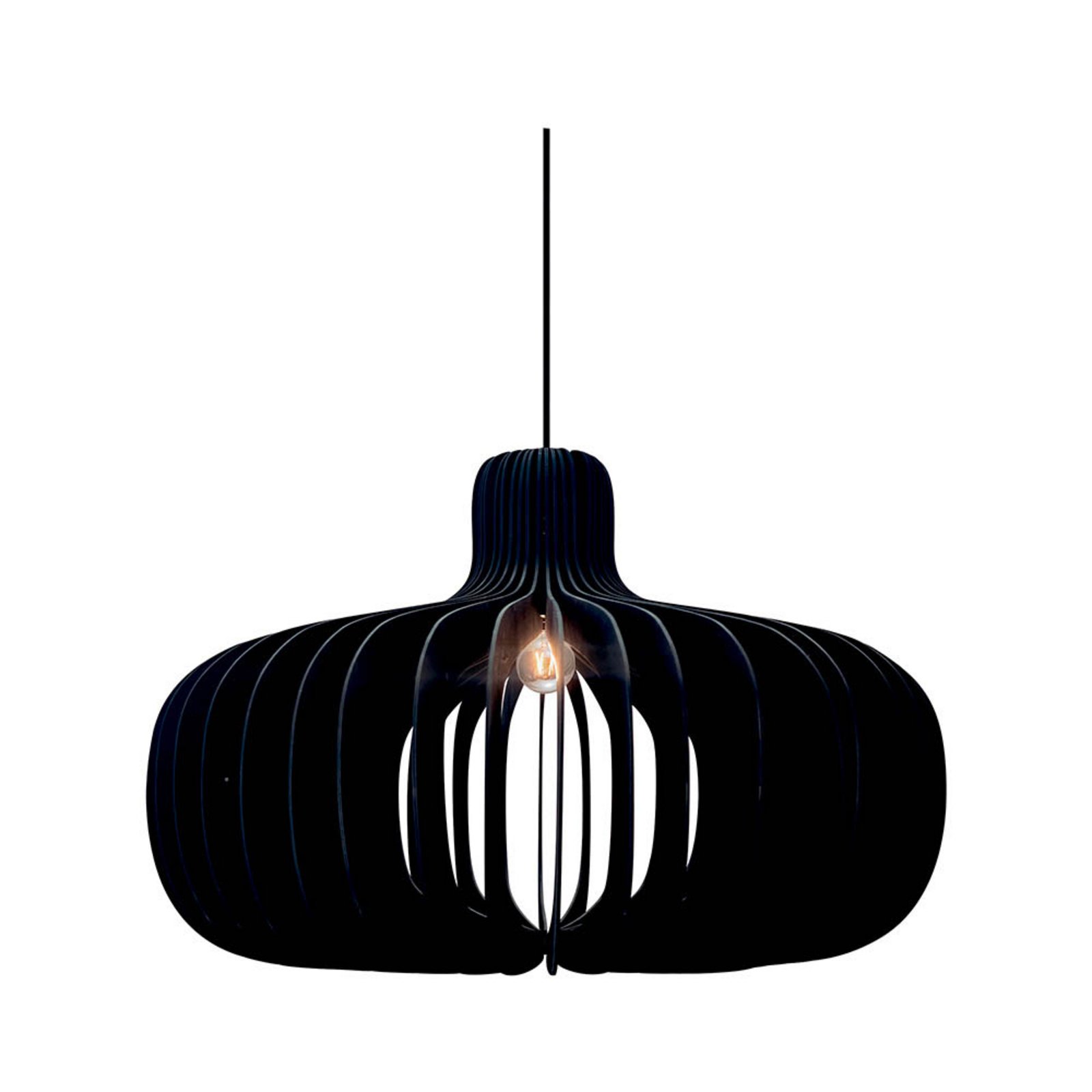 Riputatav lamp Hazo, Ø 65 cm, must, puit