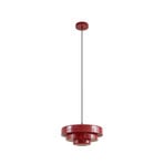 Lámpara colgante Tivra, roja, Ø 35 cm, metal, E27 - Lindby