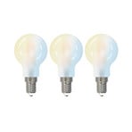 LUUMR Smart LED лампа с капчици, комплект от 3 броя, E14, 4,2 W, матова,