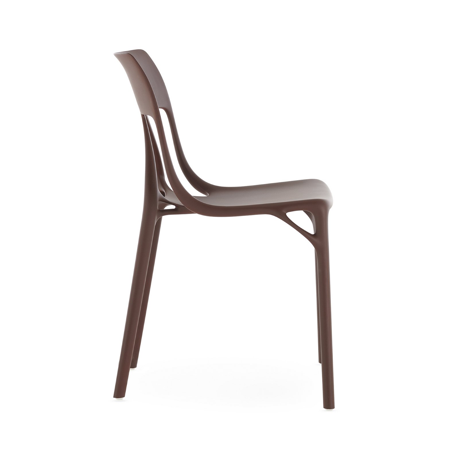 Chaises A.I. Lite, marron, hauteur 80 cm, lot de 2 - Kartell