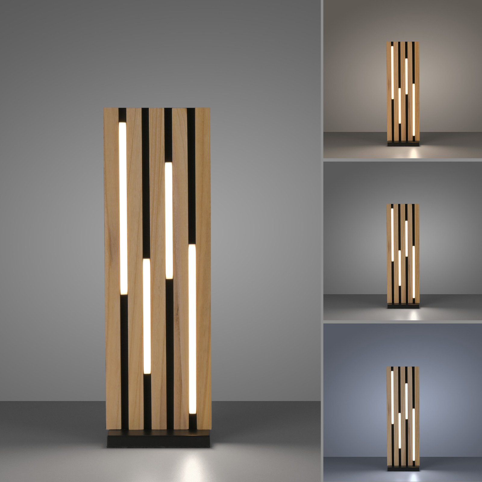 Paul Neuhaus Smart LED stalinis šviestuvas Q-Acoustic wood aukštis 60 cm