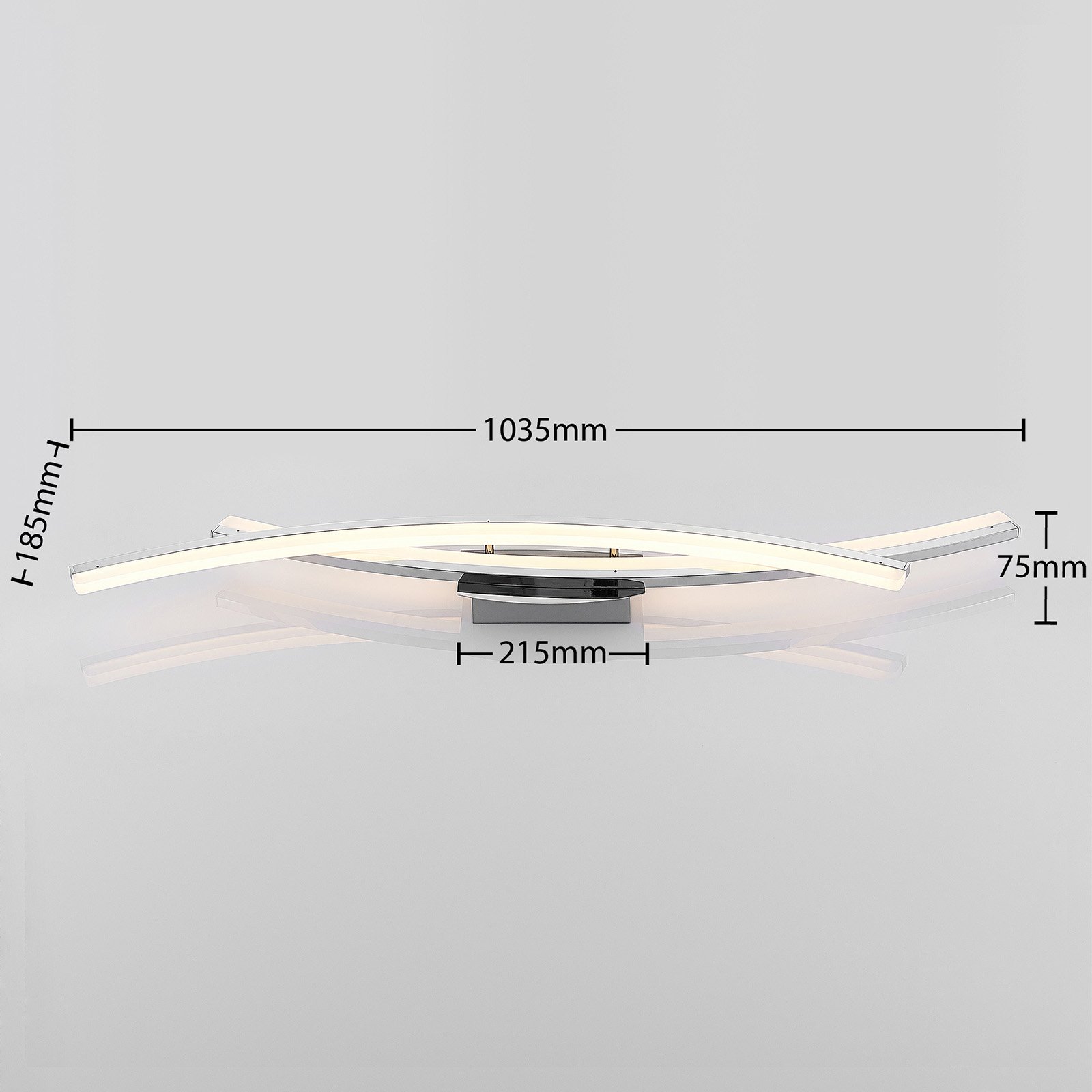 Lindby Elarit LED-taklampe, forkrommet