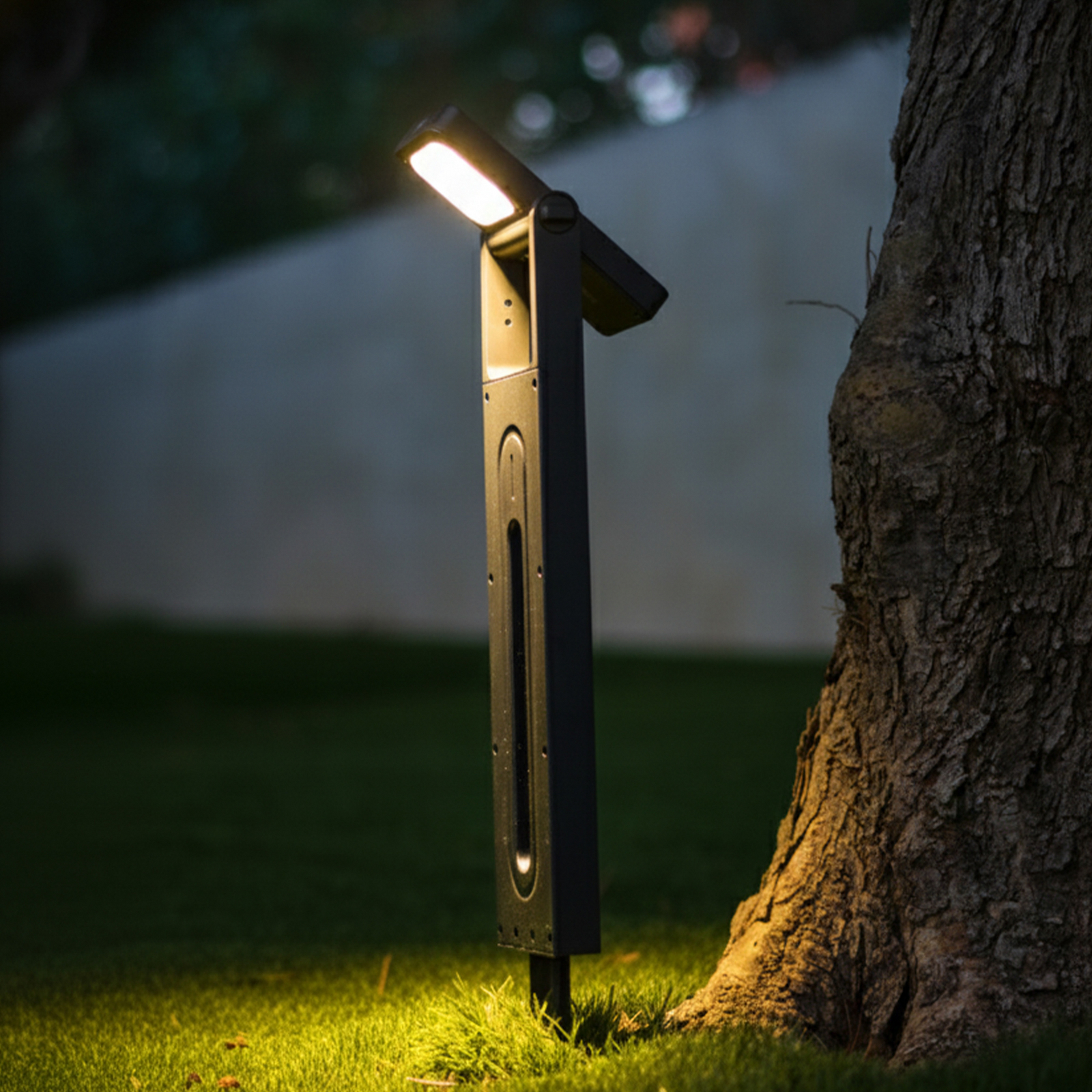 LED saules enerģijas stāvlampa „Brity“, melna, ar zemes pīķi, 2 gab., augstums