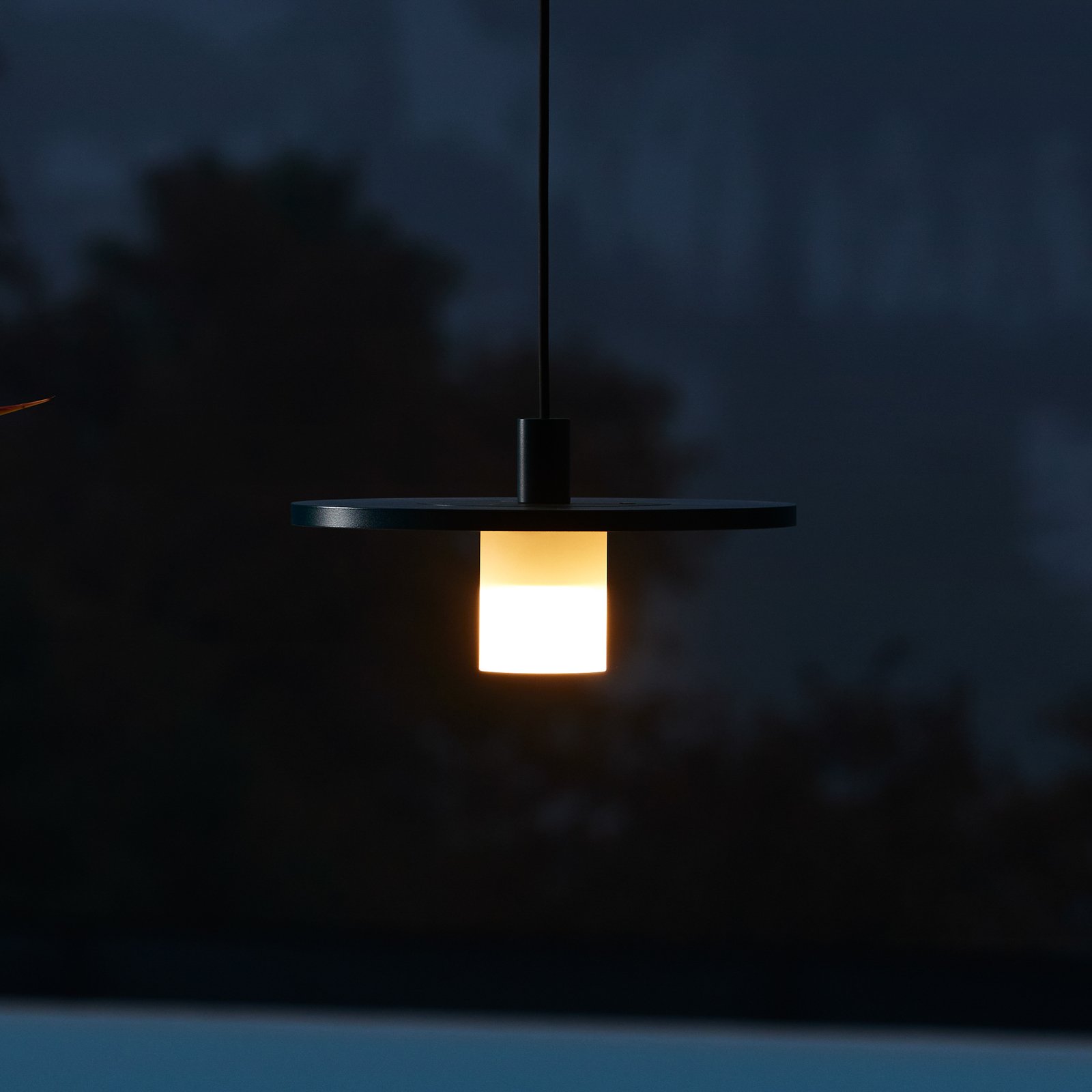Montoya LED outdoor hanging light aluminium, blue