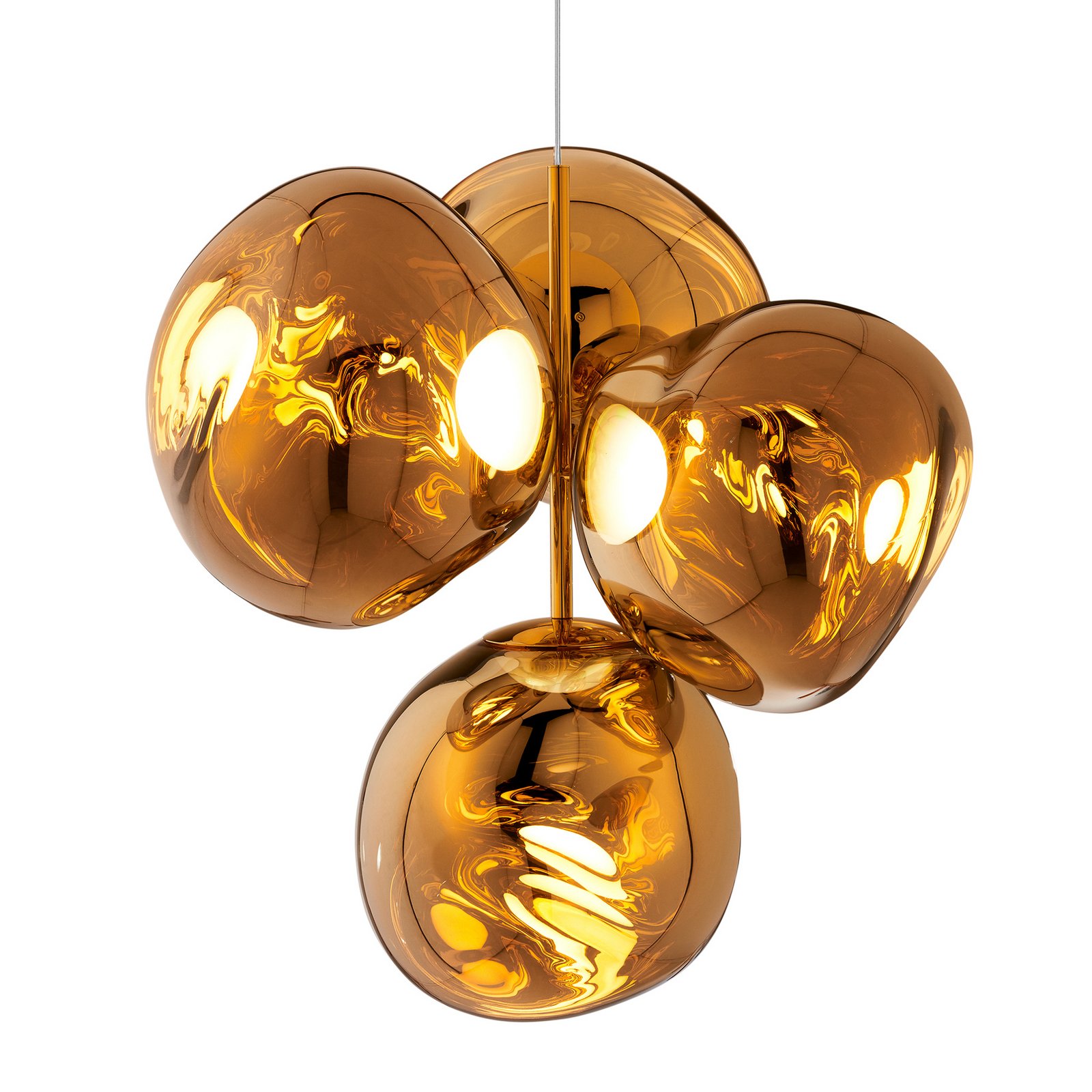 Tom Dixon LED chandelier Melt Chandelier, gold-coloured