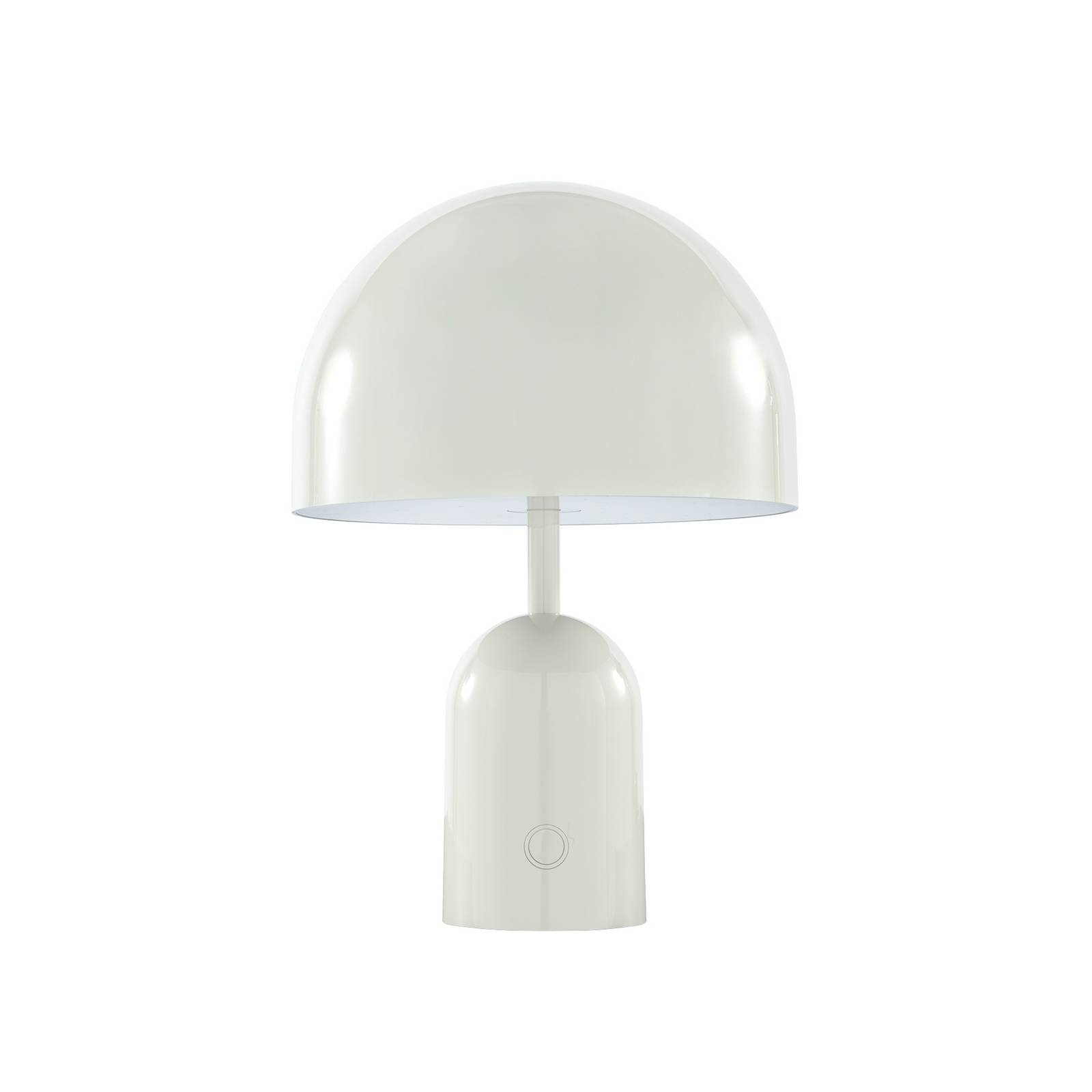 Tom Dixon Akku-Tischlampe BELL PORTABLE, hellgrau 28 cm IP44