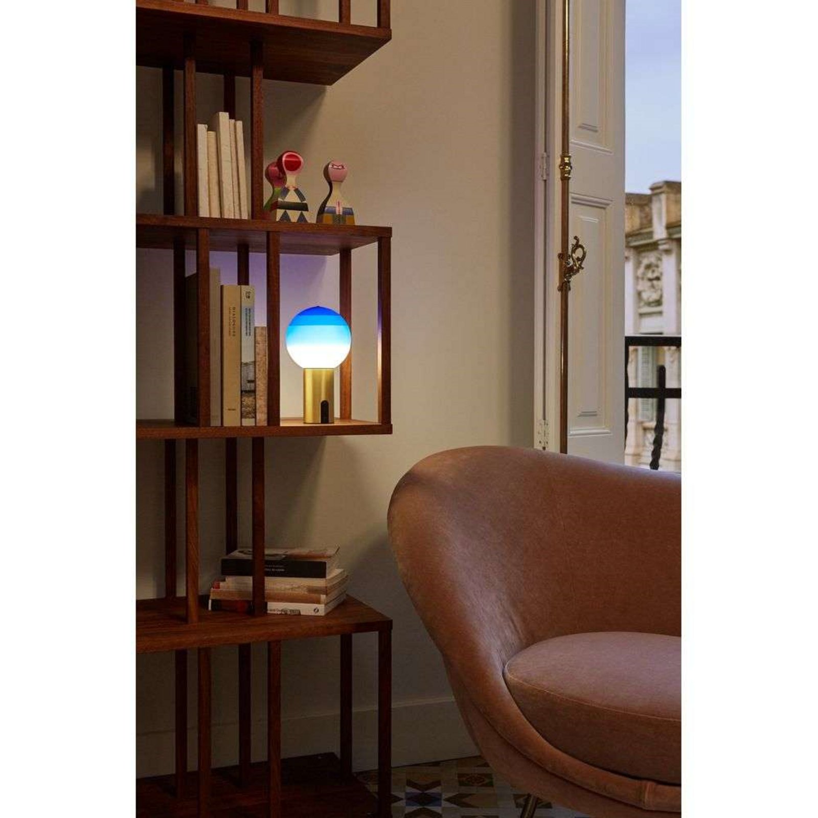 Dipping Light Portable Veioză Blue/Brushed Brass - Marset