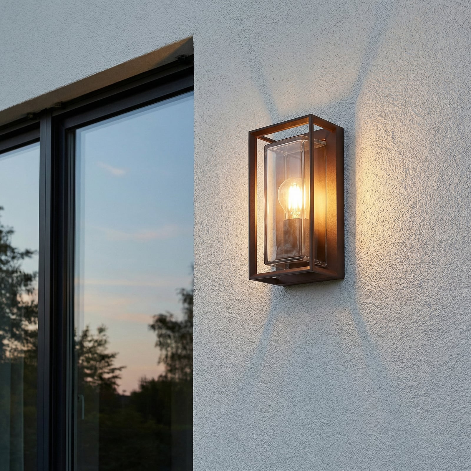 Arcchio Außenwandleuchte Ismera, rostfarben, E27, IP65