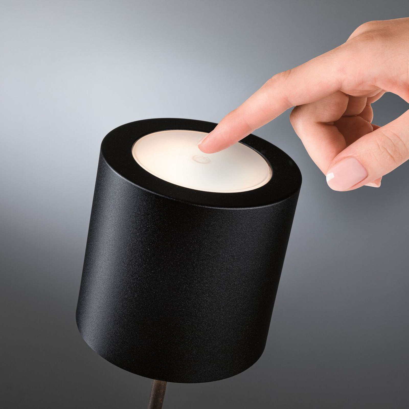 Tuni Portable Lampe de Table IP44 Matt Noir - Paulmann