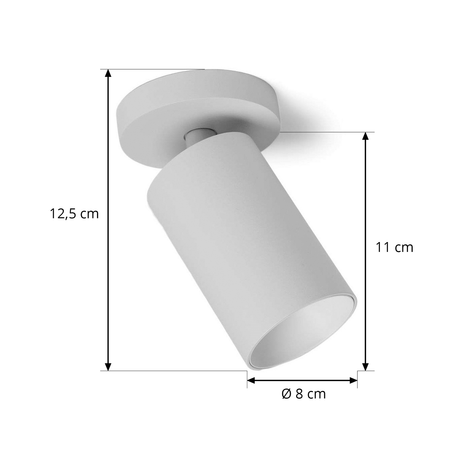 SpotOn Circle 1 Ceiling/Wall Light, white – Antidark