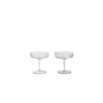 Ripple Champagne Saucers Set of 2 Clear - Ferm Living