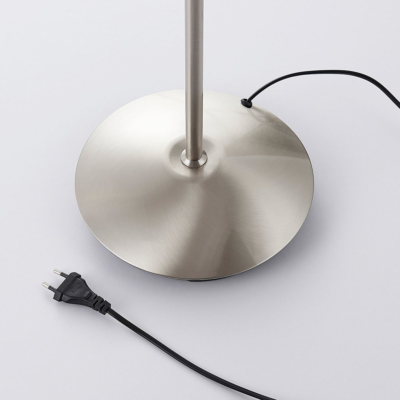 Vloerlamp Gwendolin, nikkelkleurig, 1-lamps