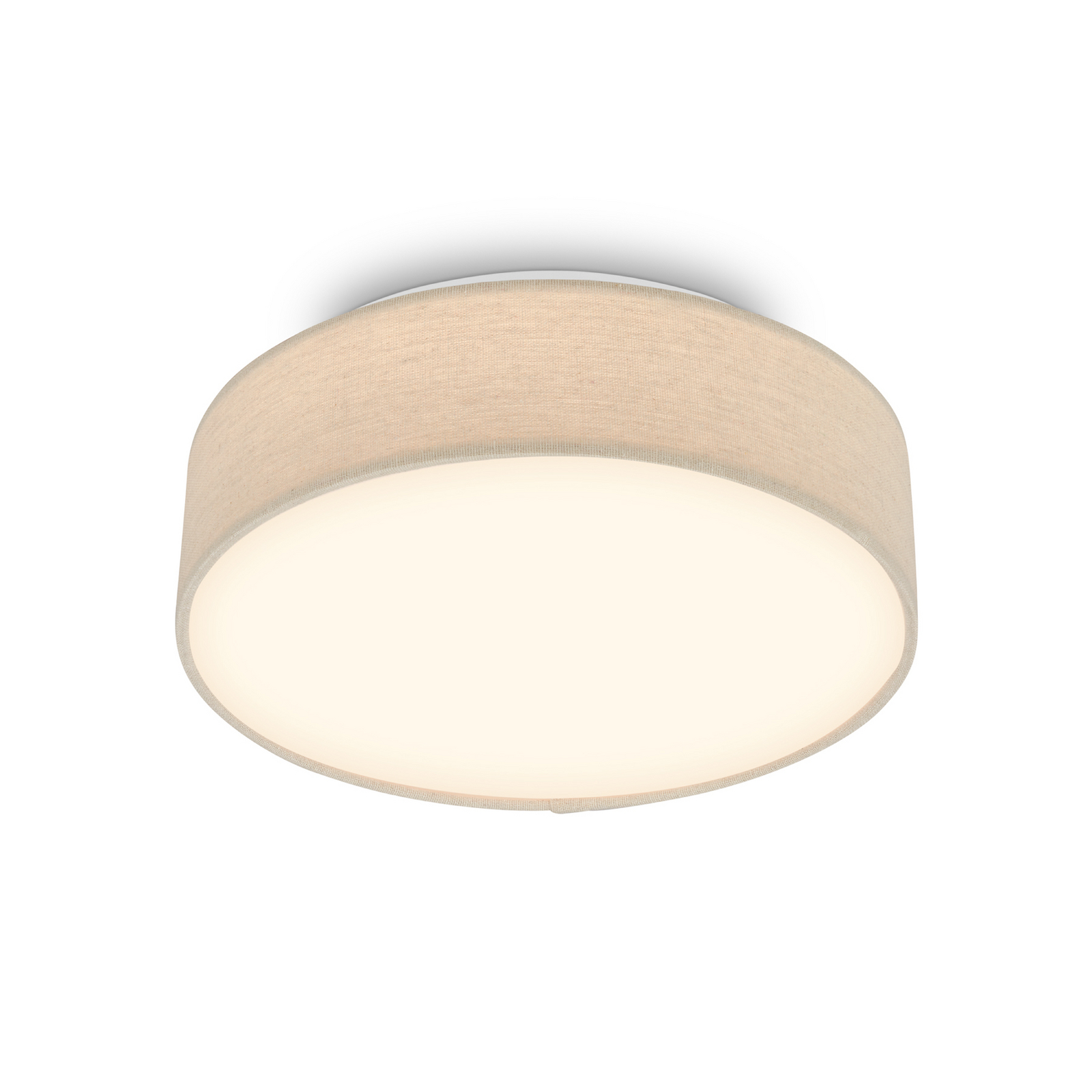 Plafón LED Duck, beige, Ø 30 cm, tela, 3000 K