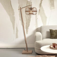 GOOD & MOJO Stojací lampa Hokkaido, 150 cm, přírodní barva